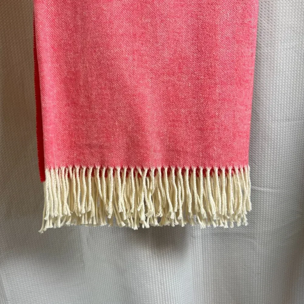 Lands Downunder Throw Blanket Pink Herringbone 52x60